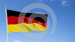 german flag against the sky