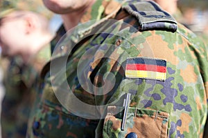 German flag on german army uniform