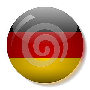 German flag glass button vector illustration