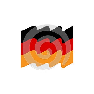 German flag logo illustration design