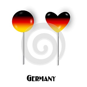 German flag lollipop lollypop candies.