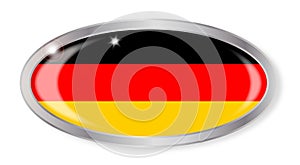 German Flag Oval Button