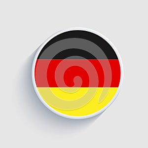 German flag papper button, Illustration