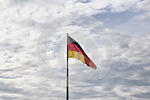 German flag waves