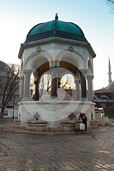 German Fountain at Sultanahmet Square in Istanbul ,Turkey