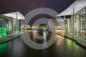 German governmental buildings in Berlin in the evening