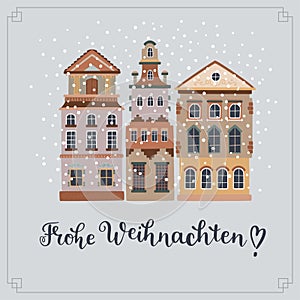 German greeting card template.