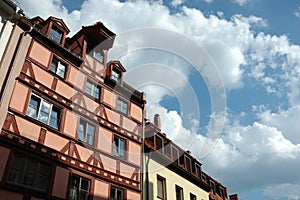 German half-timbered houses in Nuremberg