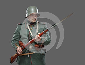 German infantryman during the first world war. photo