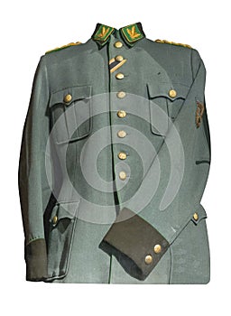 German jacket. Isolated on white background. old jacket since the Second World War