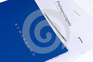 German job application isolated