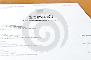German joint inheritance certificate germany