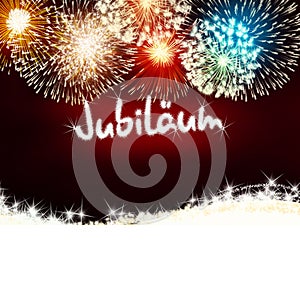 German JubilÃÂ¤um jubilee anniversary firework red