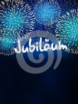 German JubilÃ¤um jubilee anniversary firework blue