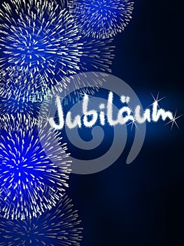 German JubilÃ¤um jubilee anniversary firework blue