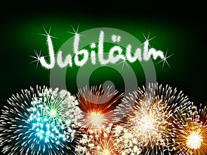 German JubilÃ¤um jubilee anniversary firework green