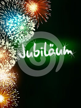 German JubilÃ¤um jubilee anniversary firework green