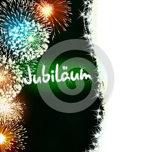 German JubilÃ¤um jubilee anniversary firework green