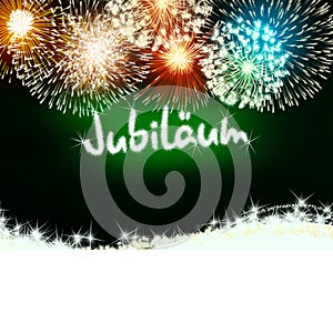 German JubilÃ¤um jubilee anniversary firework green