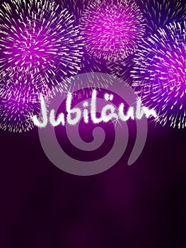 German JubilÃ¤um jubilee anniversary firework pink