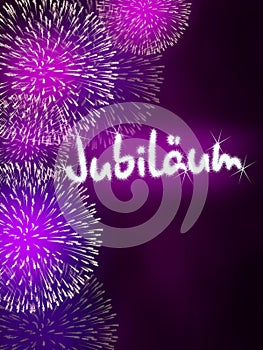 German JubilÃ¤um jubilee anniversary firework pink