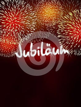 German JubilÃ¤um jubilee anniversary firework red