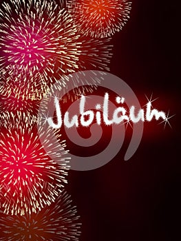 German JubilÃ¤um jubilee anniversary firework red