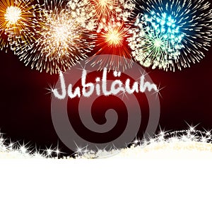 German JubilÃ¤um jubilee anniversary firework red