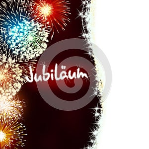 German JubilÃ¤um jubilee anniversary firework red