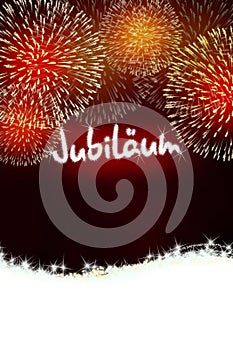 German JubilÃ¤um jubilee anniversary firework red