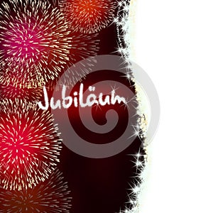 German JubilÃ¤um jubilee anniversary firework red