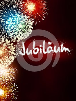 German JubilÃ¤um jubilee anniversary firework red