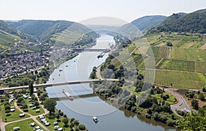 German landscape with the river Moselle