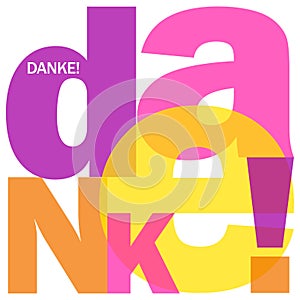 German language DANKE! letters collage