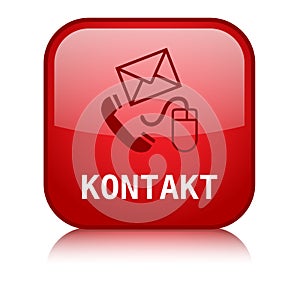 German language KONTAKT vector web button with icon