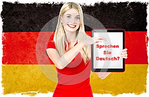 German language learning concept