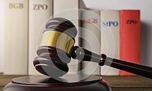 German law concept image  BGB, ZPO, STGB, STPO