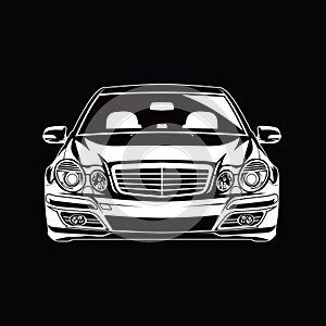 German luxury sedan illustration