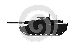 German main battle tank leopard 2a7. war and army symbol. isolated vector image for military concepts