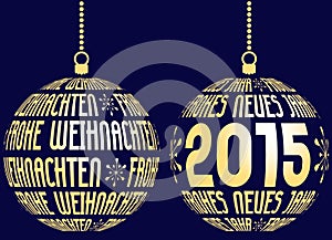 German merry christmas and happy new year