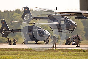 German military Airbus H145M helicopters special forces action