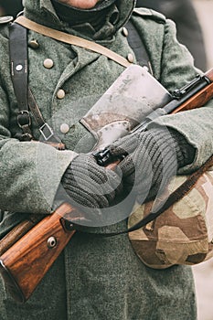 German military ammunition of a German soldier at World War II.