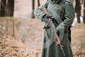 German military ammunition of a German soldier at World War II.