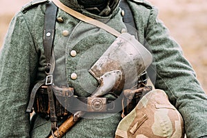 German military ammunition of a German soldier At World War II.