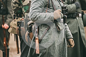 German military ammunition of a German soldier at World War II.