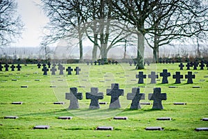 German Military Cemetery at La Cambe, Normandy, France.