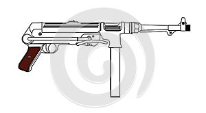 German Military Style Machinegun