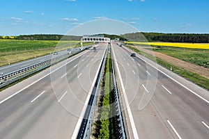 German motoway on a sunny day