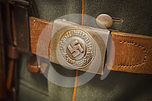 German nazi army buckle and strap from the second world war