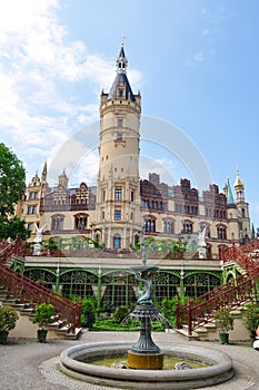 German old castle with a turret